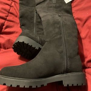 NWT faux suede over the knee boots